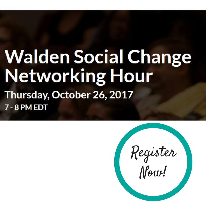 Three Reasons to Attend the Walden Social Change Networking Hour